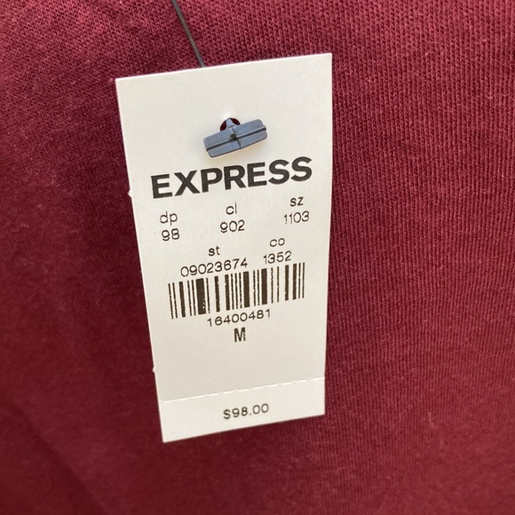 Express Faux Fur Jacket in Burgundy/ Oxblood Color - Picture 6 of 7